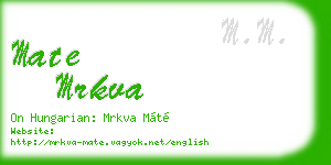 mate mrkva business card