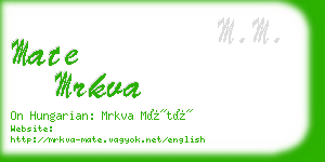 mate mrkva business card